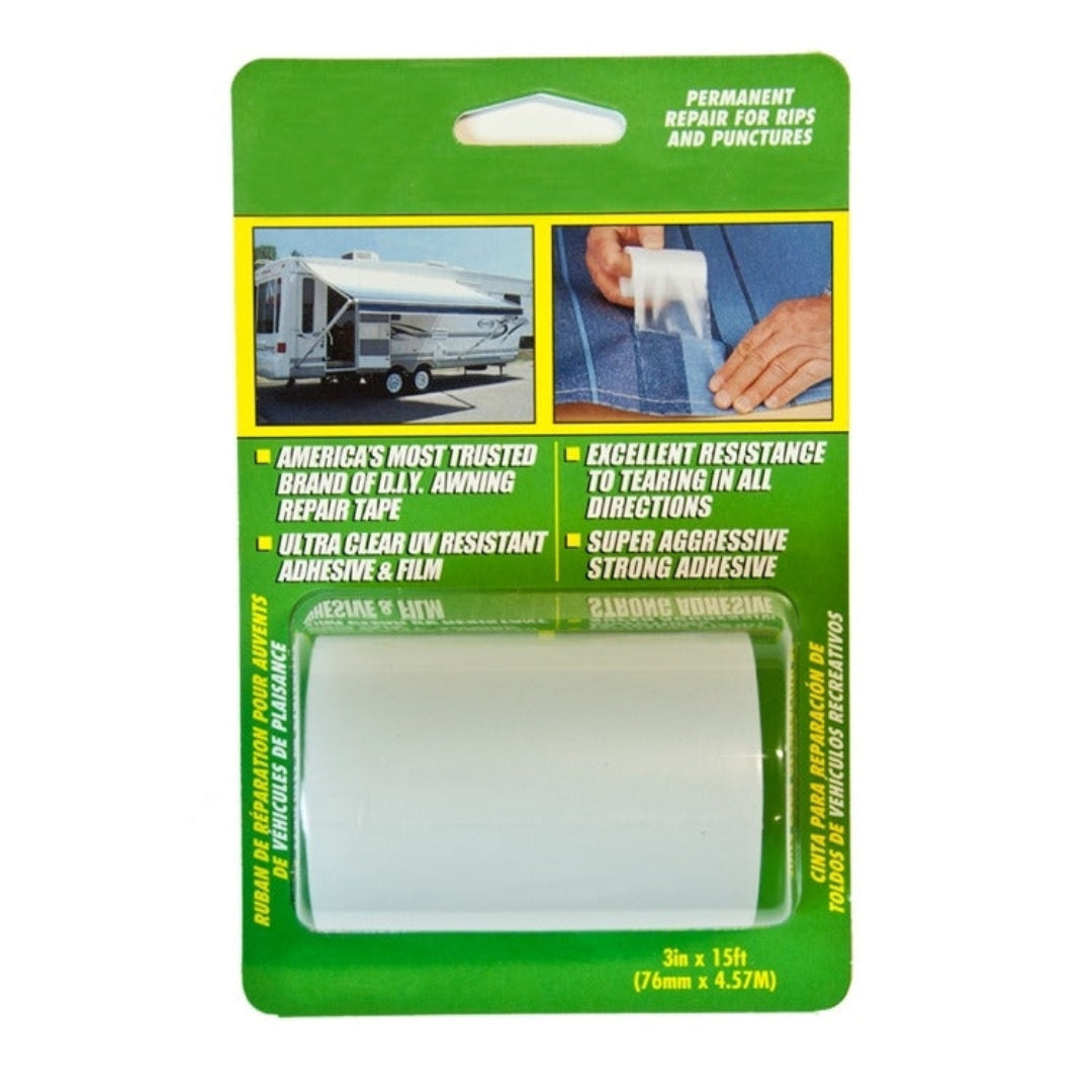 Caravan and awning repair tape roll for fast outdoor puncture and tear fixes