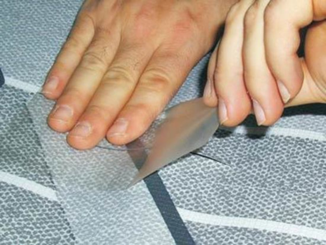 Caravan and awning repair tape roll for fast outdoor puncture and tear fixes