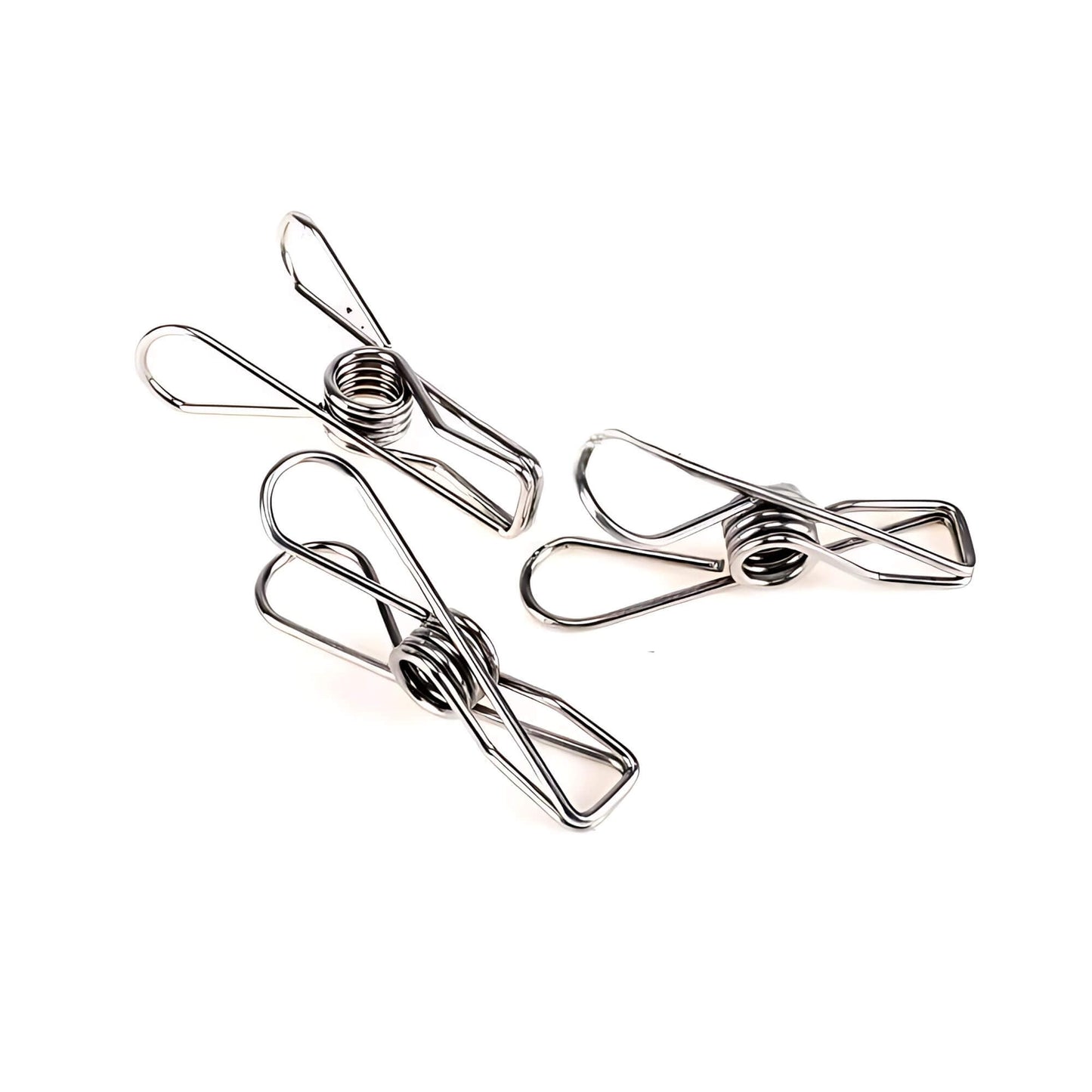 Stainless steel clothes pegs 5.8cm x 1.8cm in 20 pack with strong grip and rust-resistant design for caravan or home laundry use