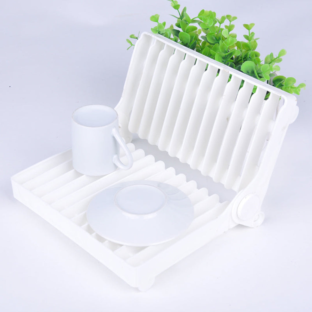 Royal Kitchenware mini folding dish drainer for compact kitchens and caravans, flat or upright design