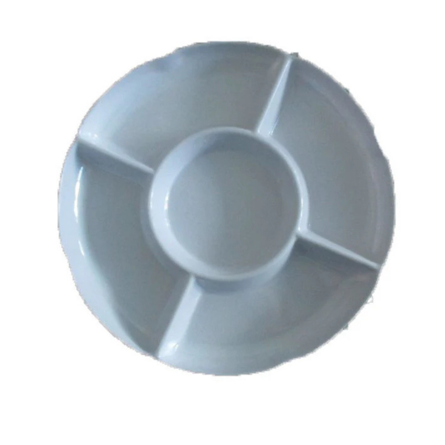 Glacier Melamine Platter 28cm with compartments for caravanning and camping