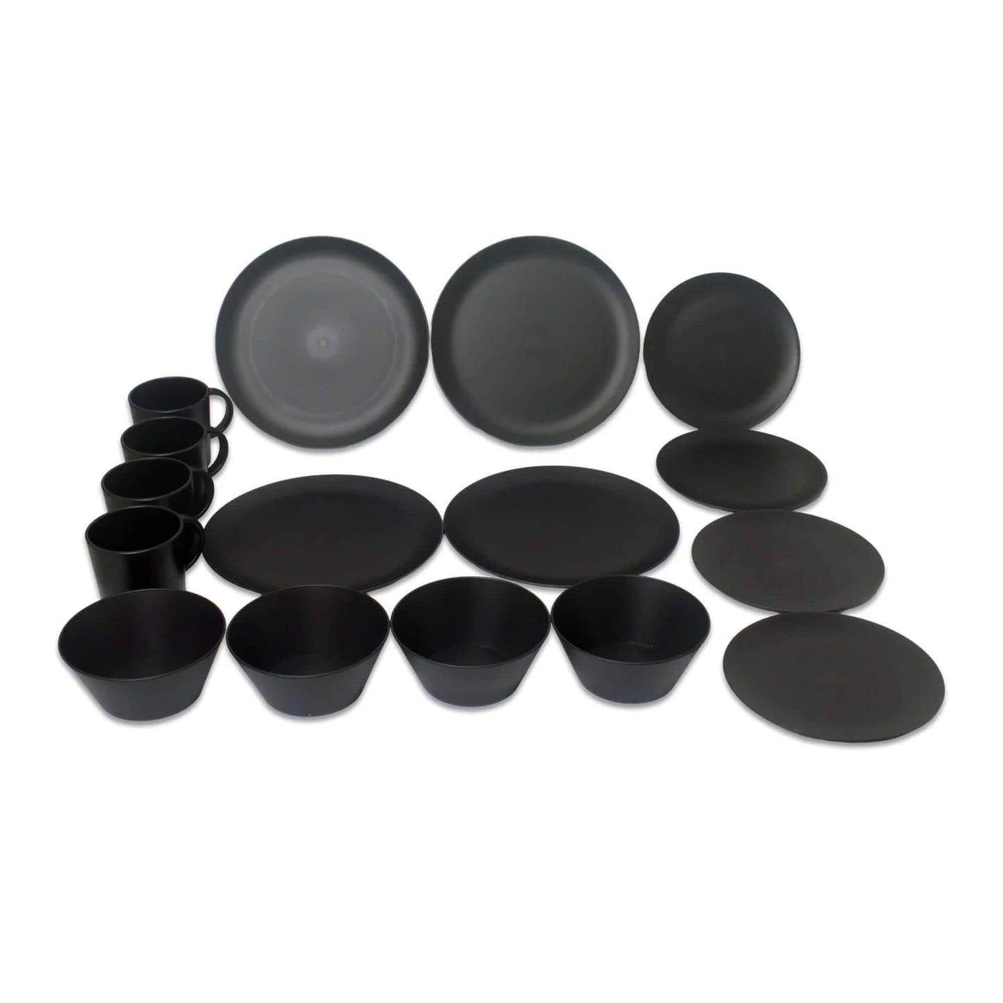 Lightweight RPET dinnerware set for caravans and camping