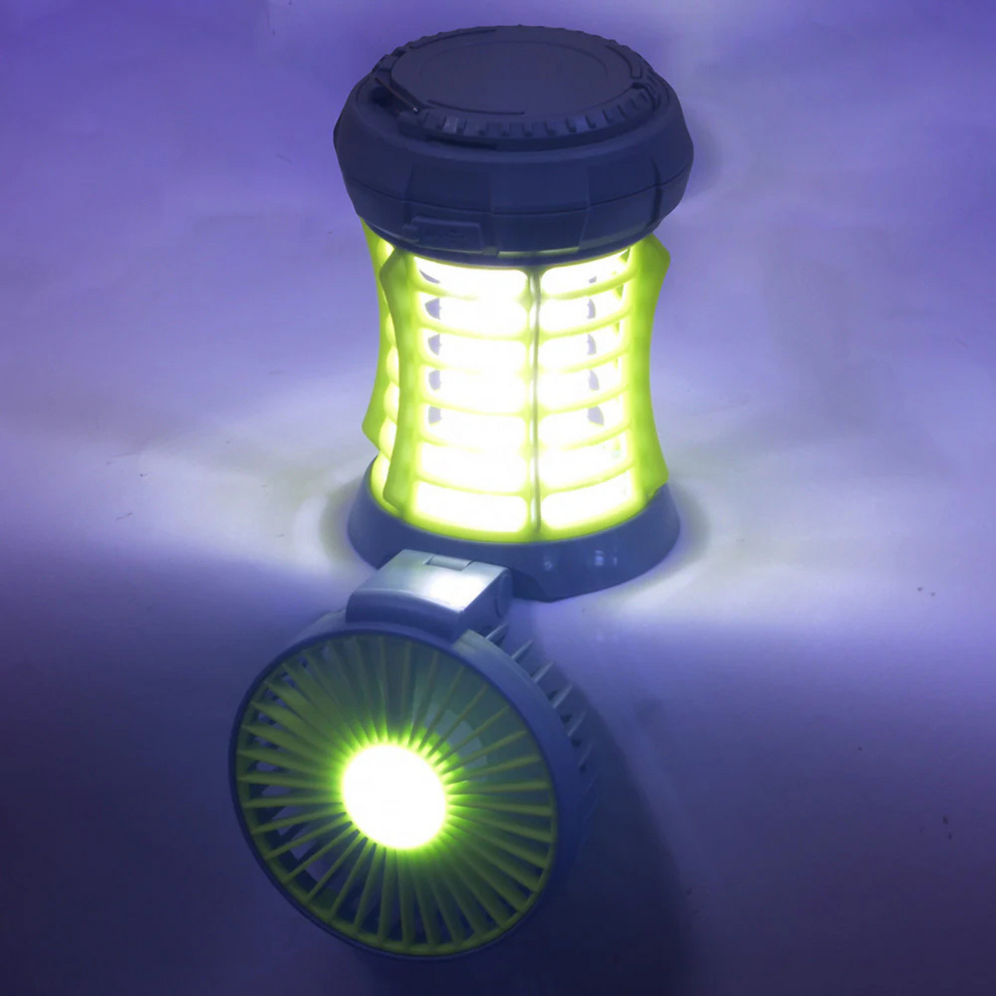 Mosquito Zapper & Fan Lantern with built-in fan and light for camping and caravanning