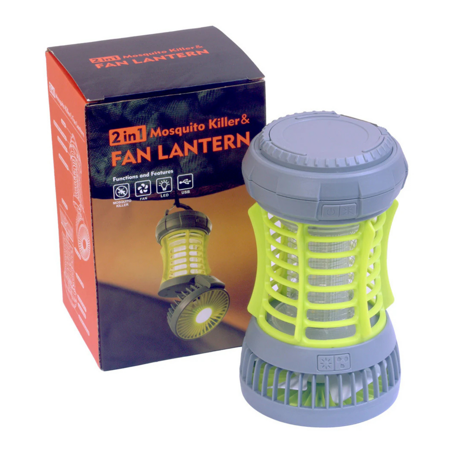 Mosquito Zapper & Fan Lantern with built-in fan and light for camping and caravanning