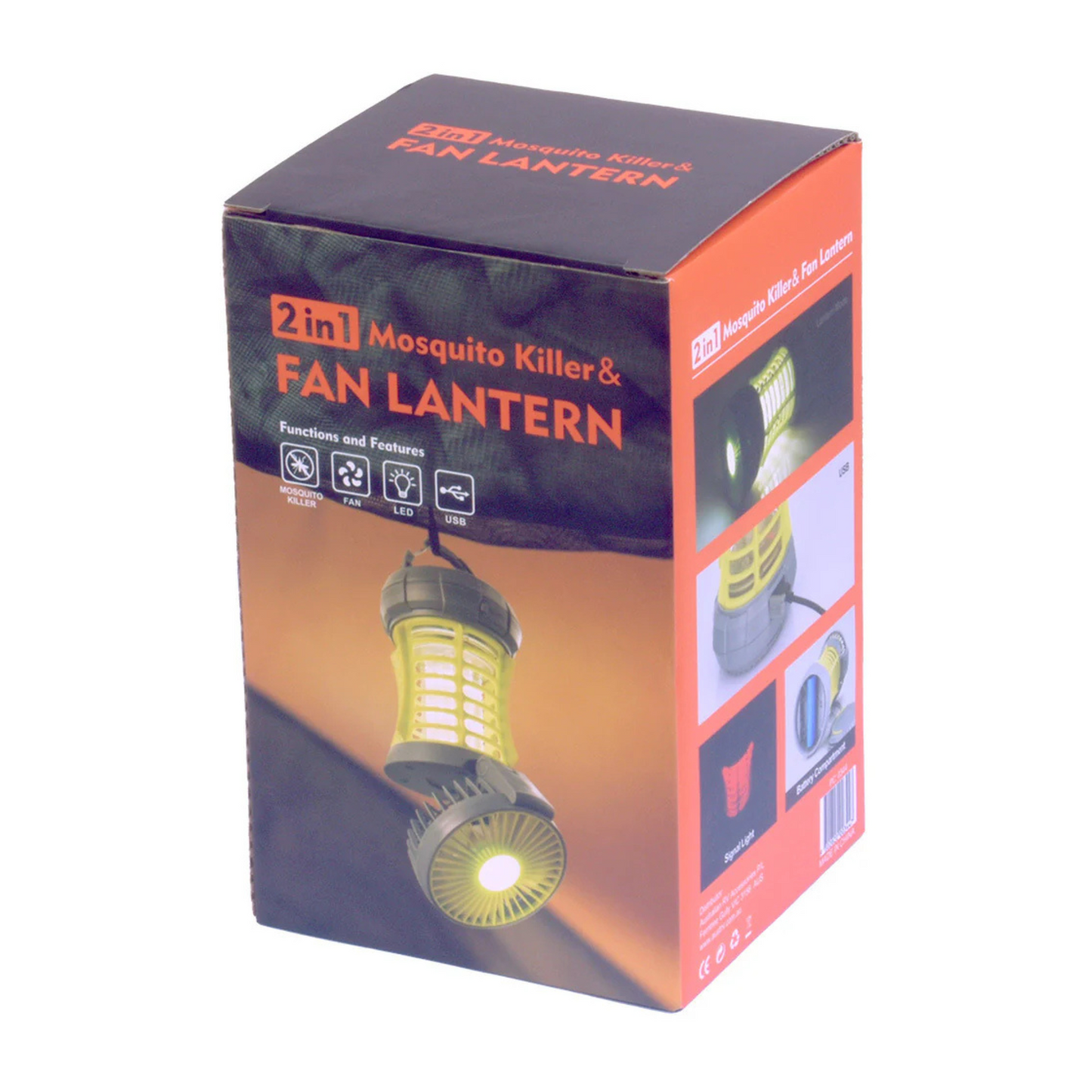 Mosquito Zapper & Fan Lantern with built-in fan and light for camping and caravanning
