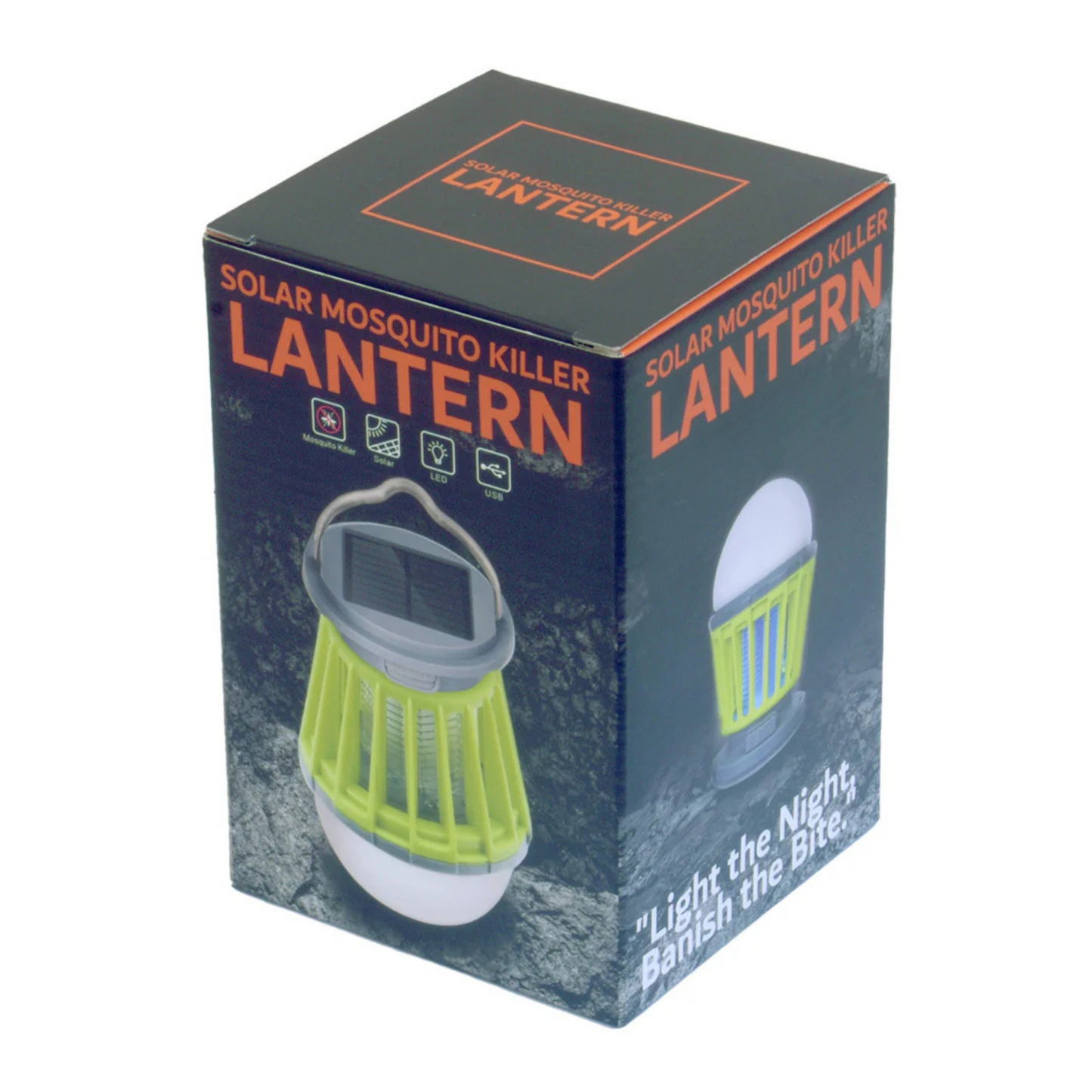 Solar Mosquito Killer Lantern – camping and caravan light with insect zapper, USB-C charging and solar power