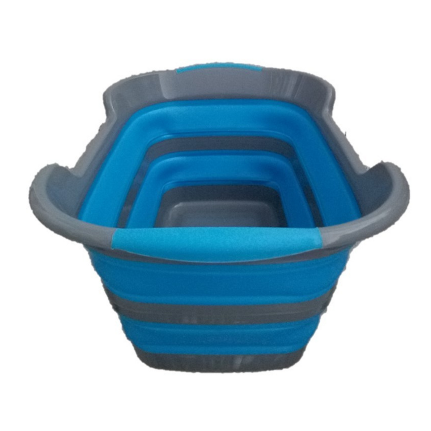Collapsible Silicone Deluxe Laundry Basket expanded and folded flat