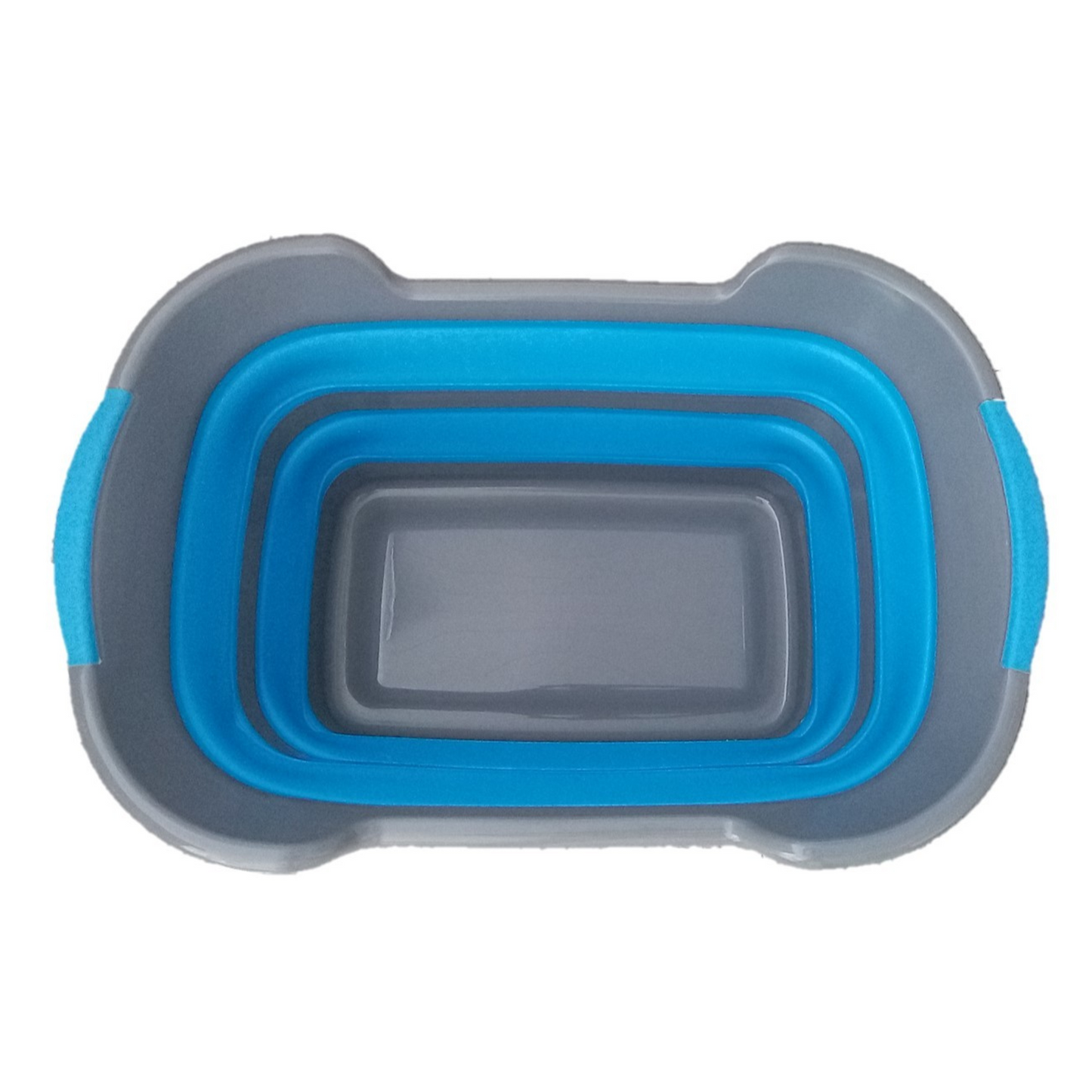 Collapsible Silicone Deluxe Laundry Basket expanded and folded flat
