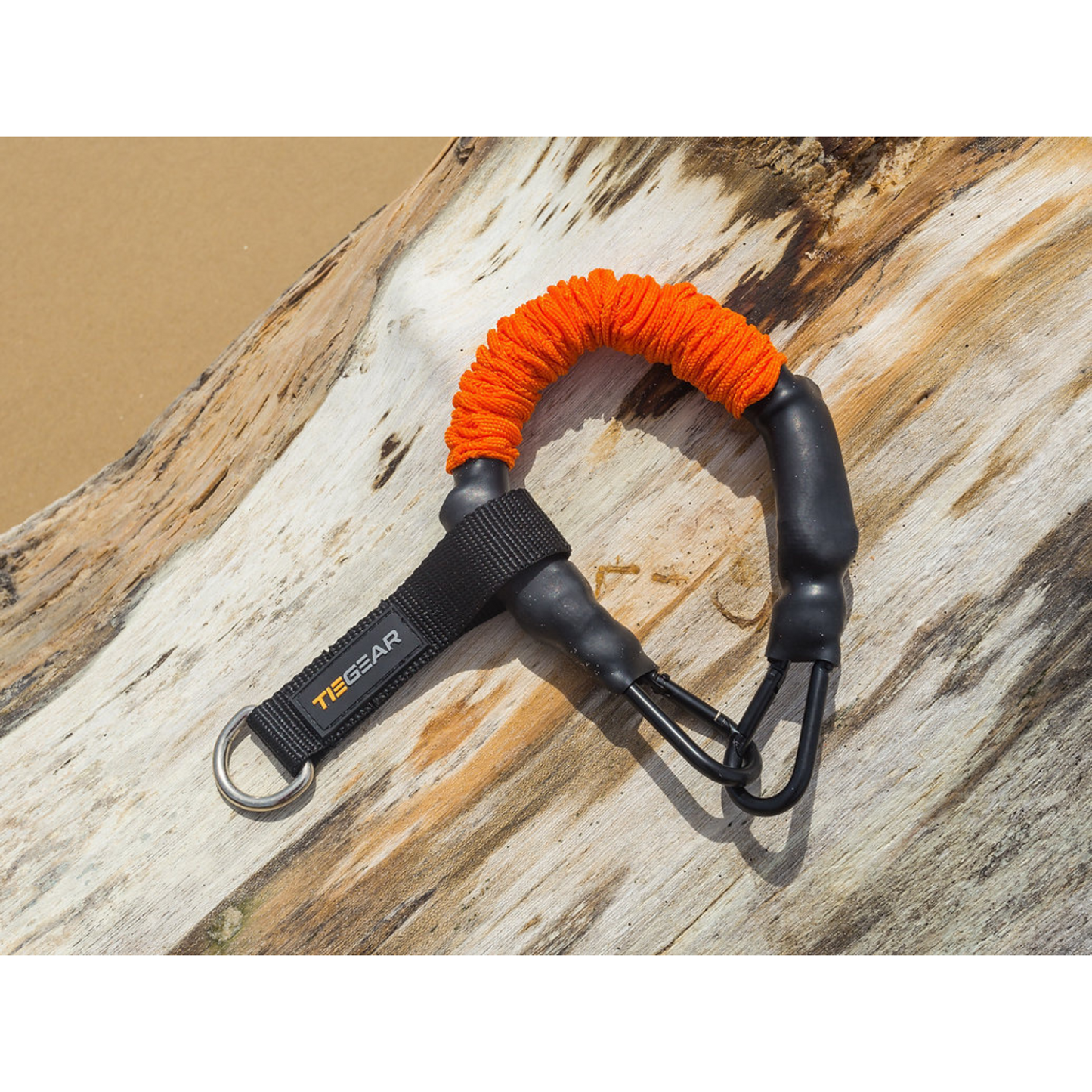 TieGear HD soft spring single. 75lb spring rate, clips & loop, 45cm length. Secure awnings & tents. Reliable, flexible tie-down.
