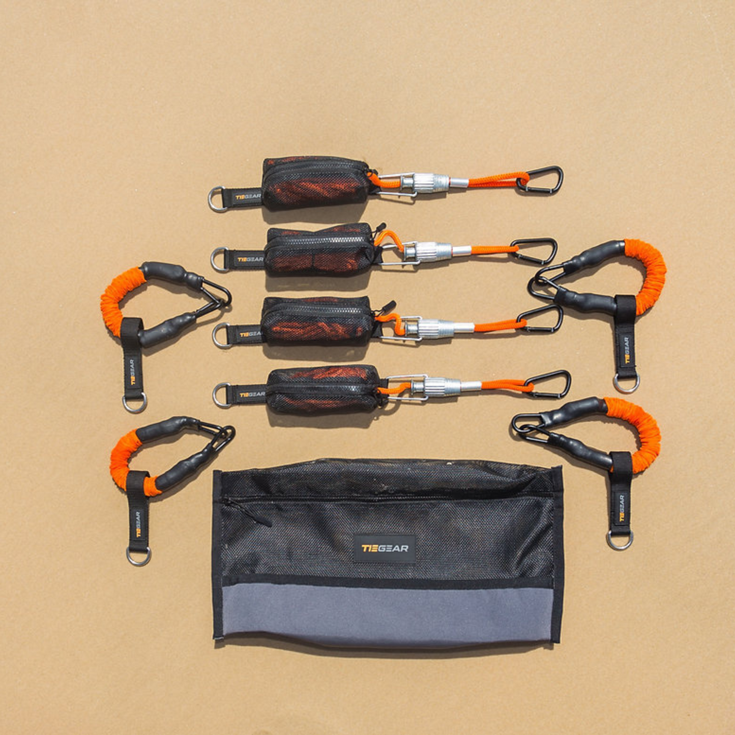 TieGear 180 Deg Awning Gazebo Pack 4 Pack with guy ropes, springs, and gear bag