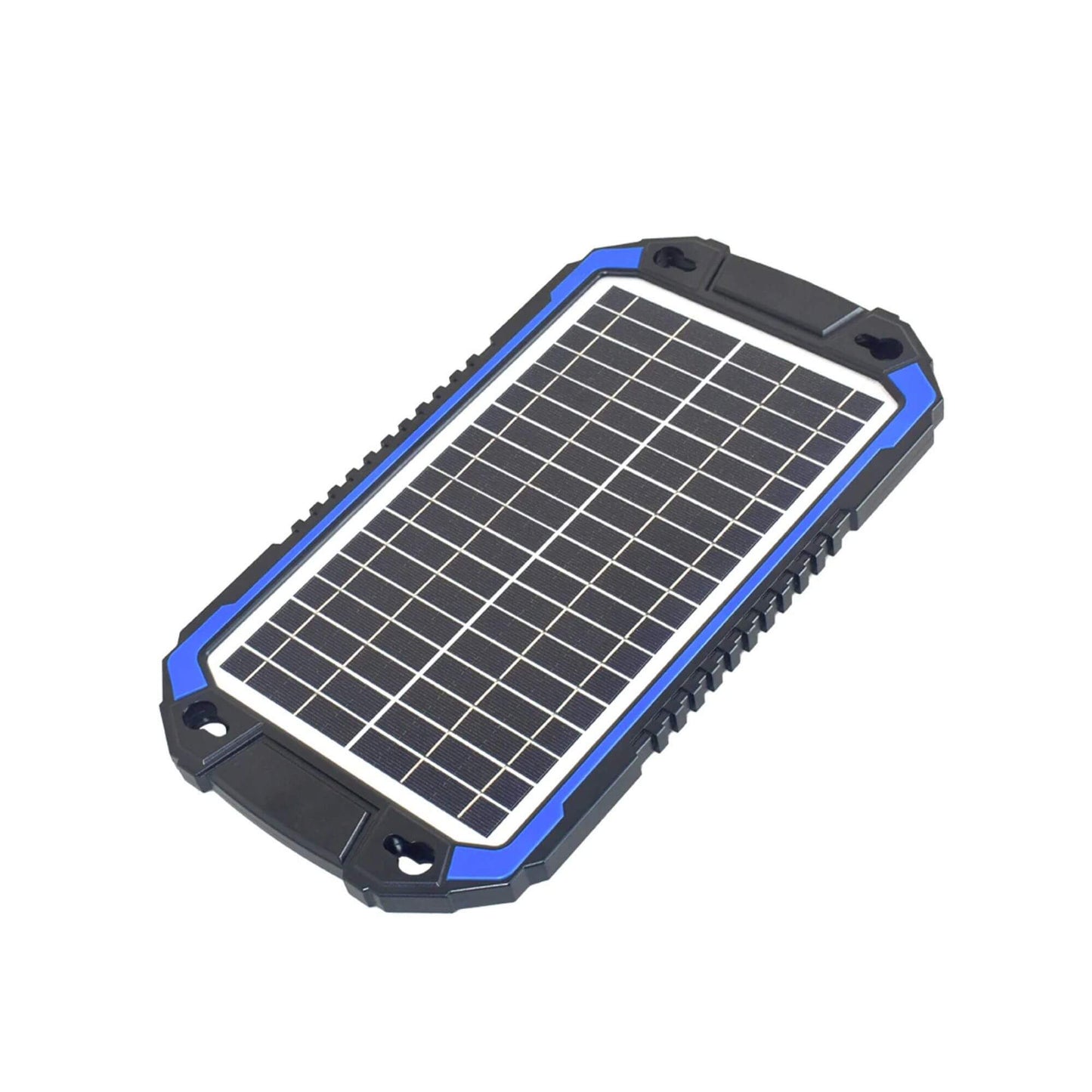 Topray 10W trickle charge solar panel with alligator clips and cigarette adaptor on white background