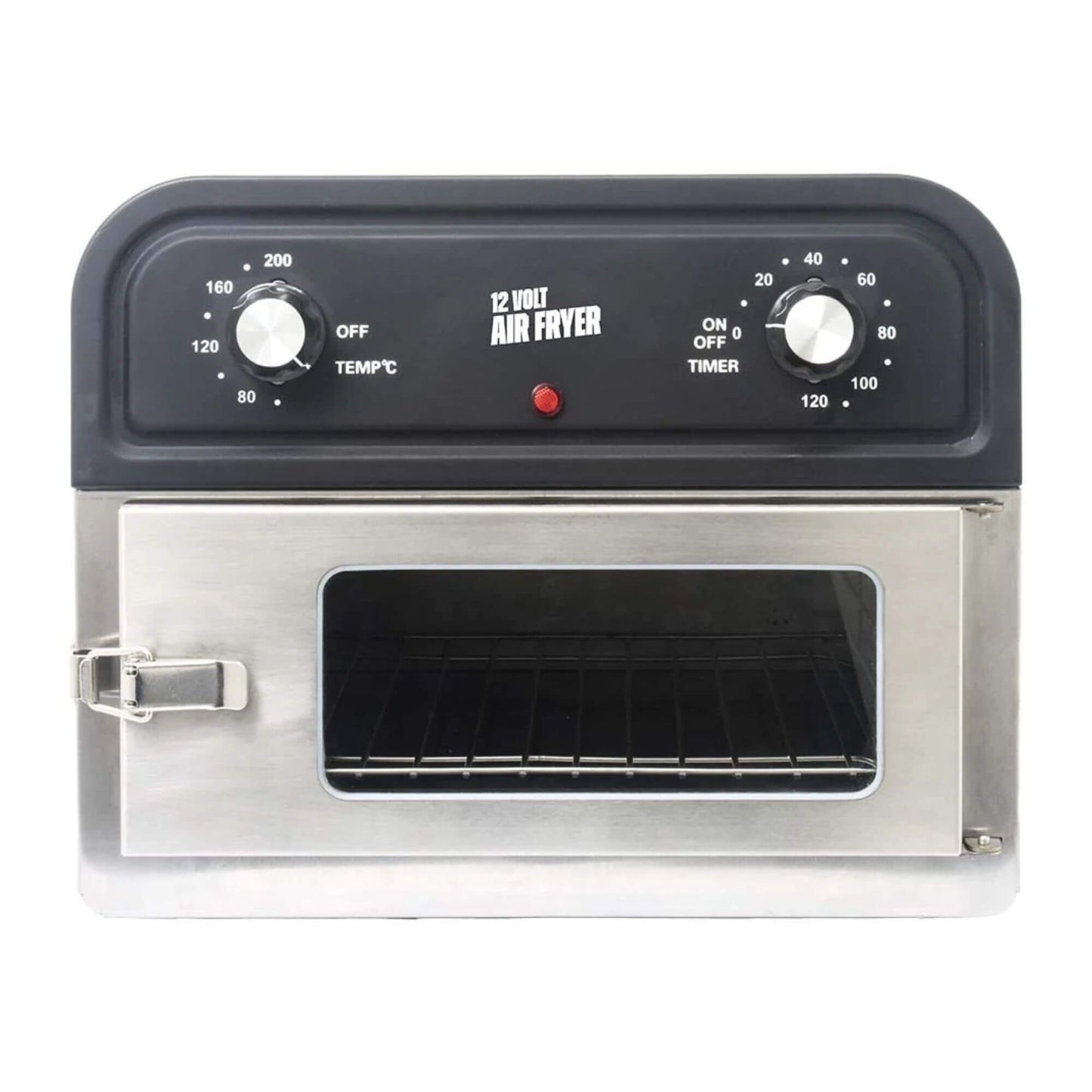 12 volt air fryer with control panel on a white background