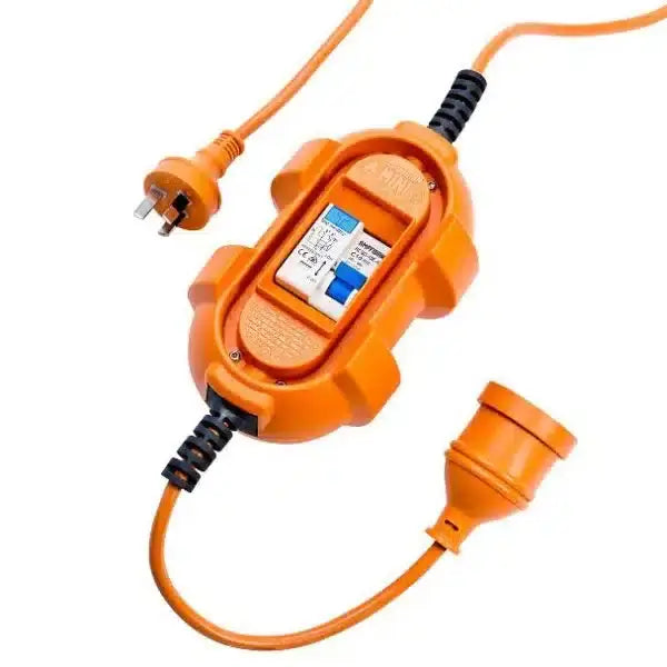 Ampfibian Mini 15A to 10A 240V Power Adaptor RV RCD Caravan
