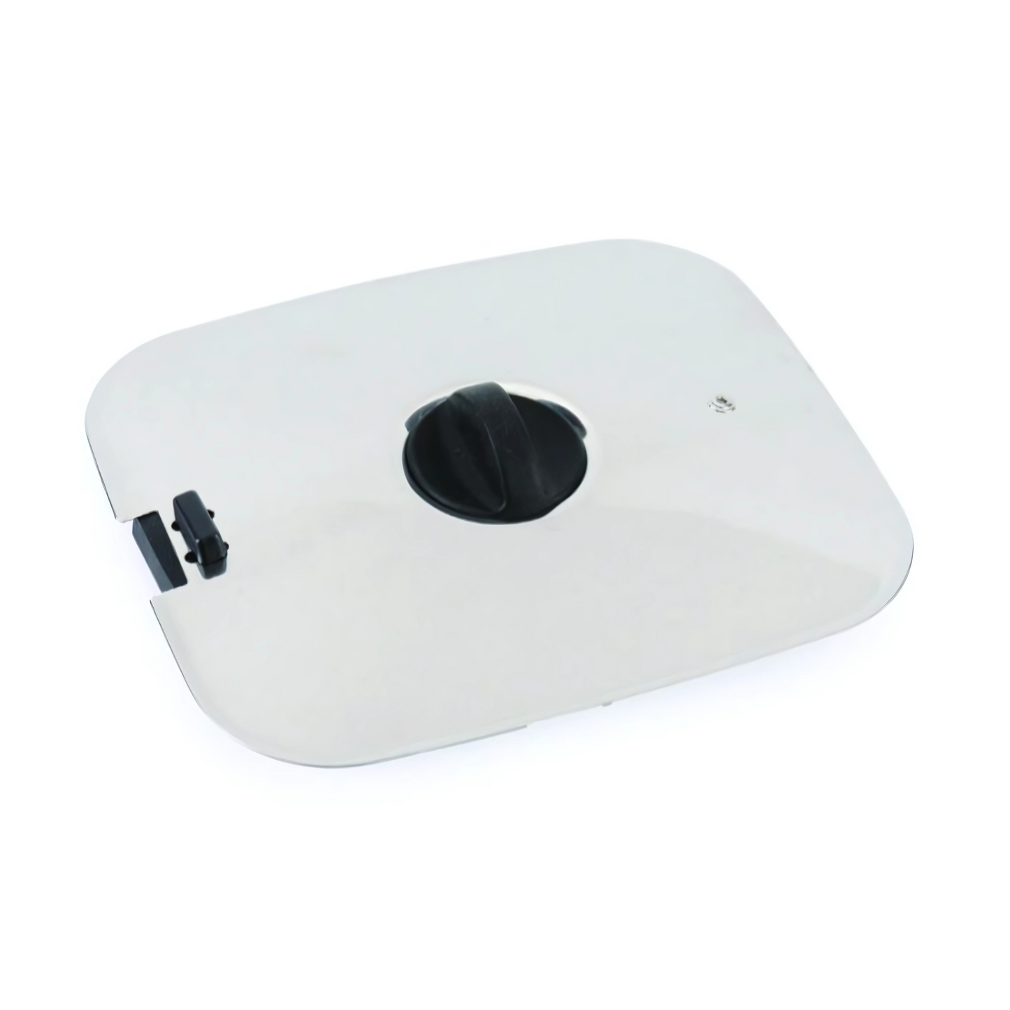 SmartSpace Frypan Lid – stainless steel lid with steam vent and silicone knob for caravan cookware
