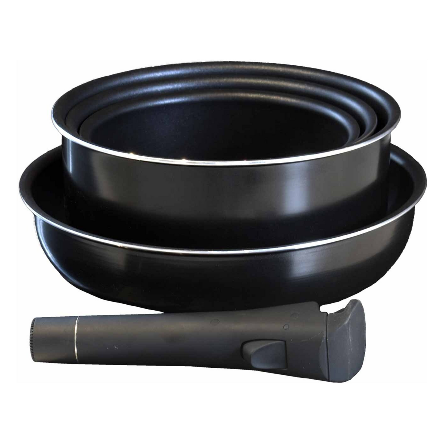 Easy Pack Stackable Smart Pots – non-stick cookware set with detachable handles and silicone lids