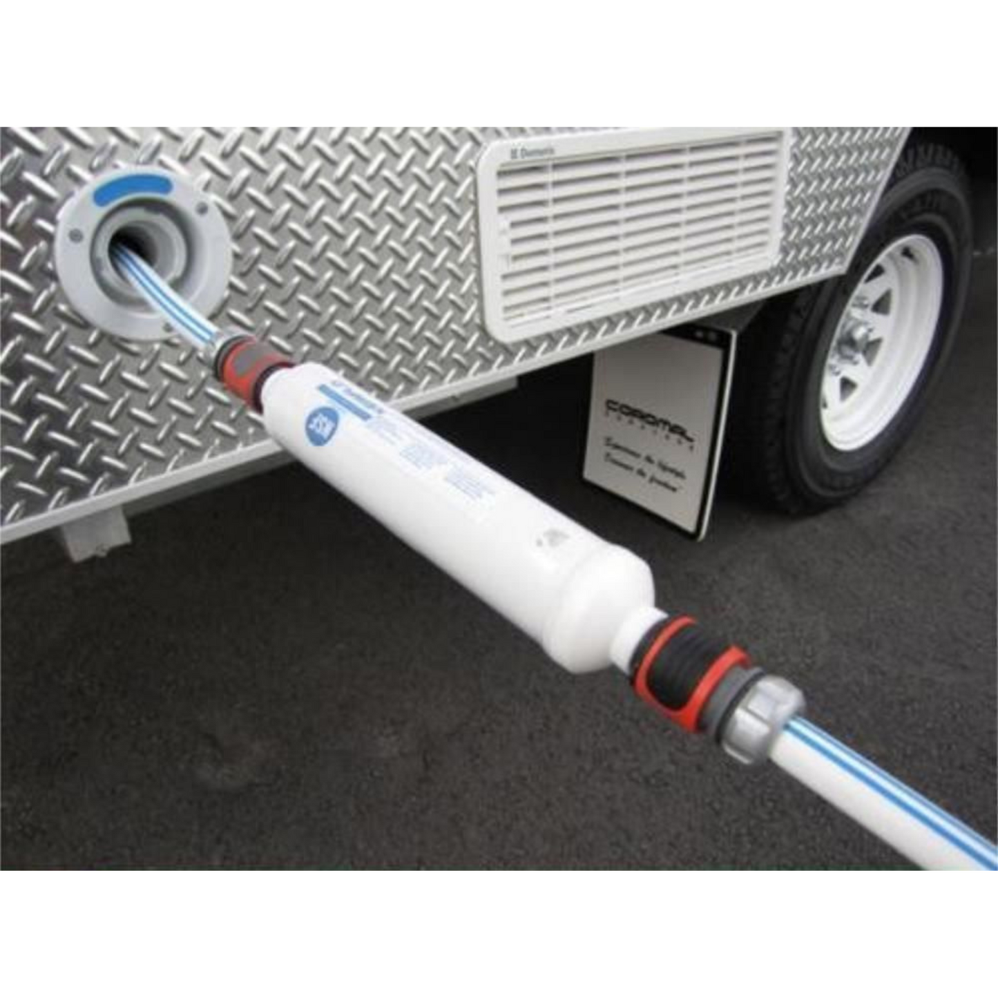 Explore WF42 Inline Water Filter for caravans, boats, campers with fittings