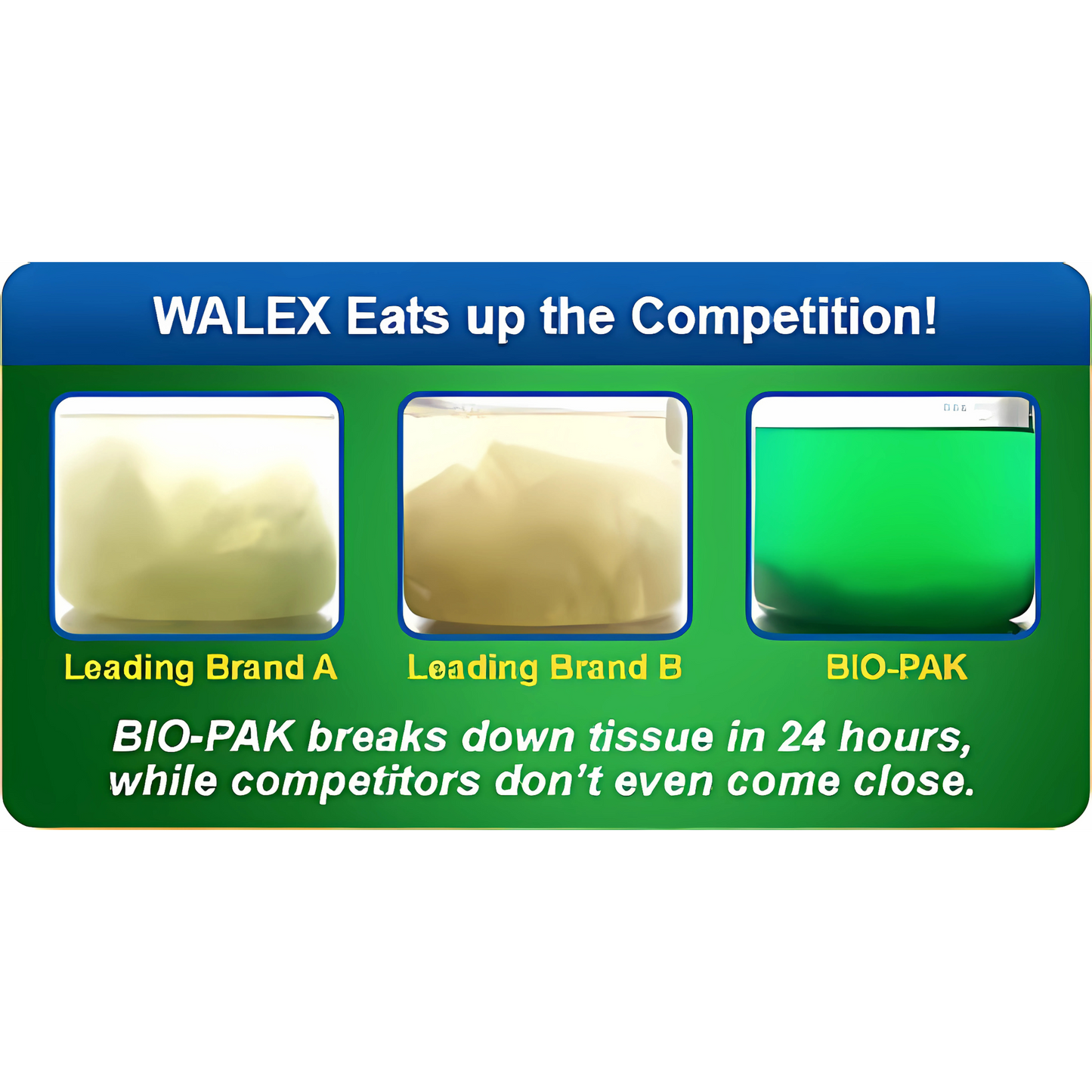 Walex BIO-PAK toilet deodorizer. 15-pack, breaks down waste & paper, eco-friendly, formaldehyde-free. Ideal for caravans & boats.