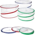 Collapsible food cover set of 3, lightweight and foldable for outdoor meals and picnics