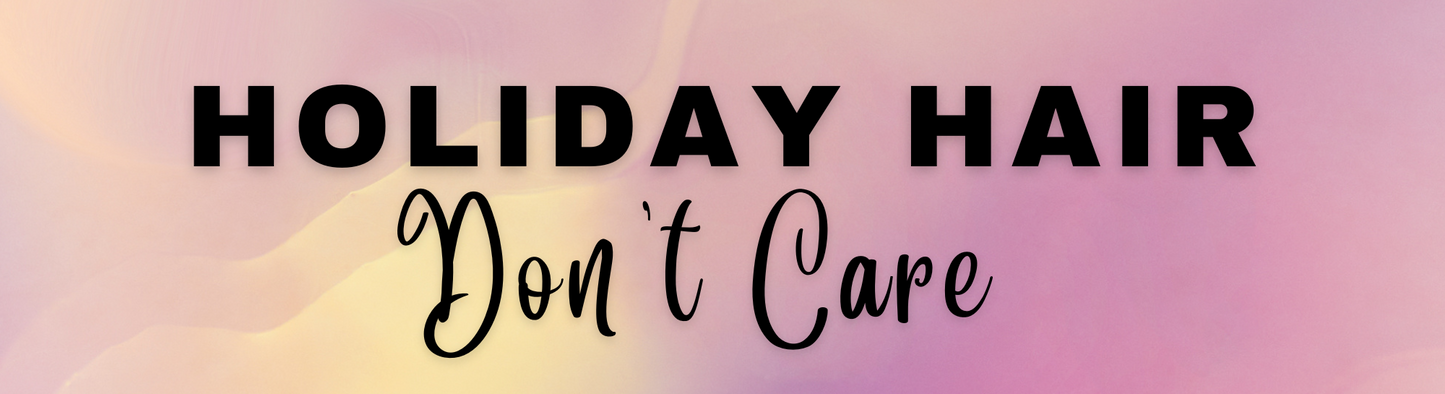 "HOLIDAY HAIR Don't Care" bumper sticker made from durable weatherproof vinyl for caravans and campers