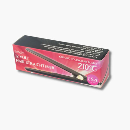 12V Hair Straightener - Black Rose Gold