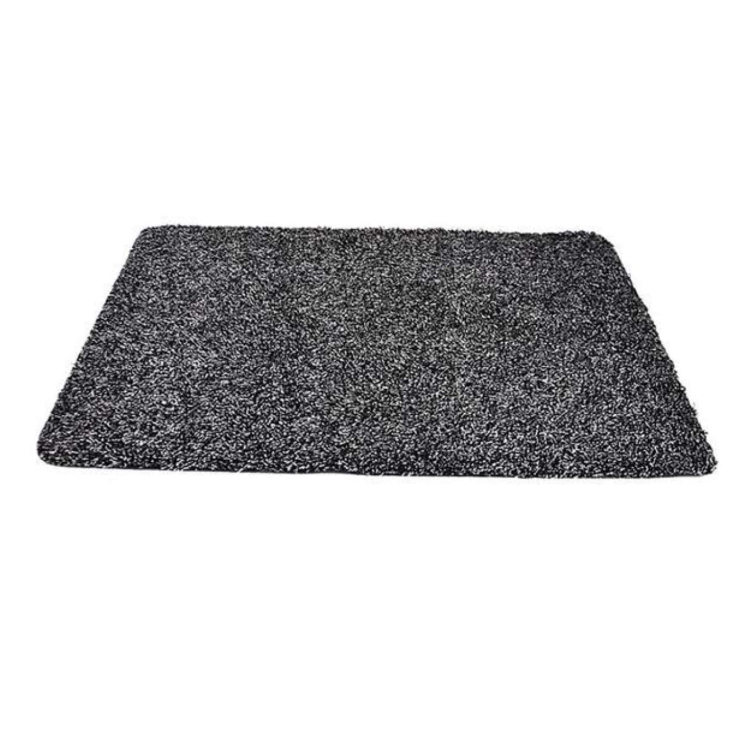 Grey super absorbent doormat showing its soft cotton–microfibre texture and non-slip backing.
