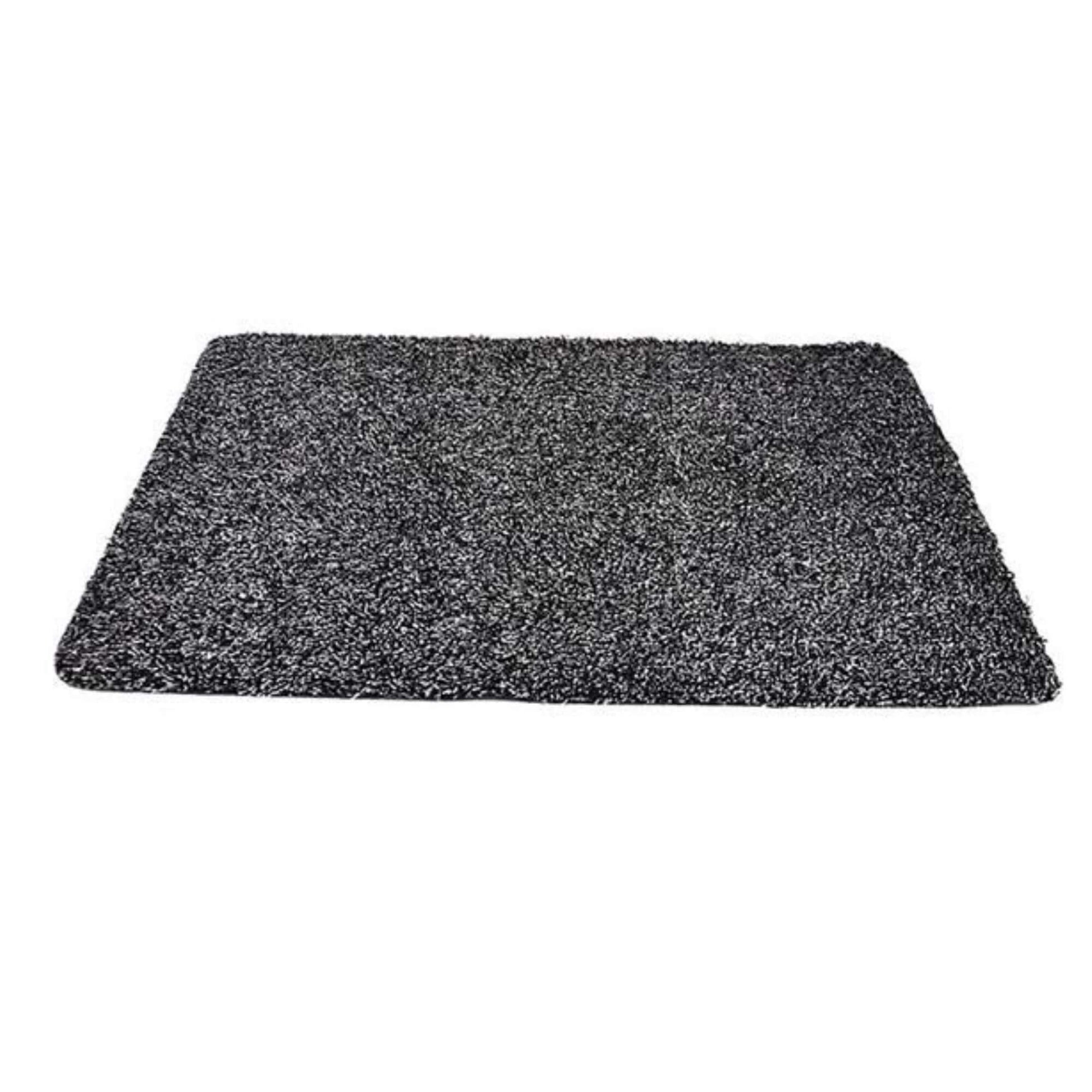 Grey super absorbent doormat showing its soft cotton–microfibre texture and non-slip backing.