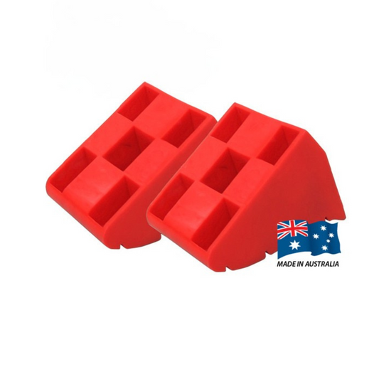 Wheel chocks pair for Explore CVL1 and CVL2 levelling ramps caravan and RV safety