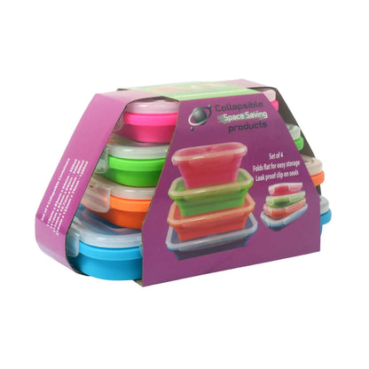 Collapsible Rectangular Containers 4 Set