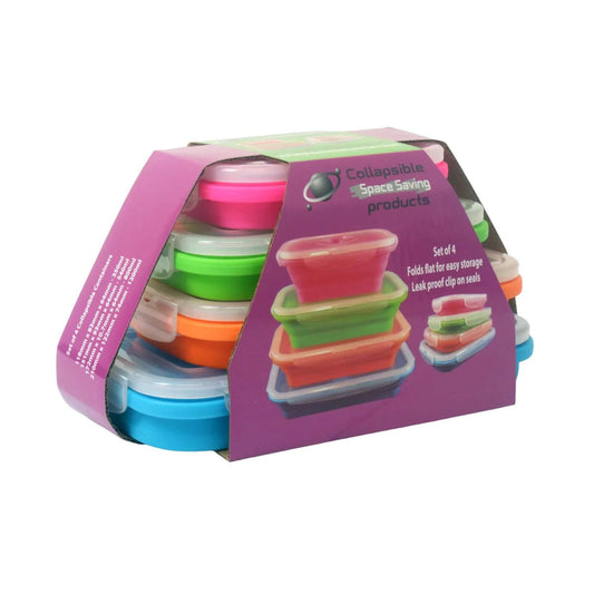Collapsible Rectangular Containers 4 Set