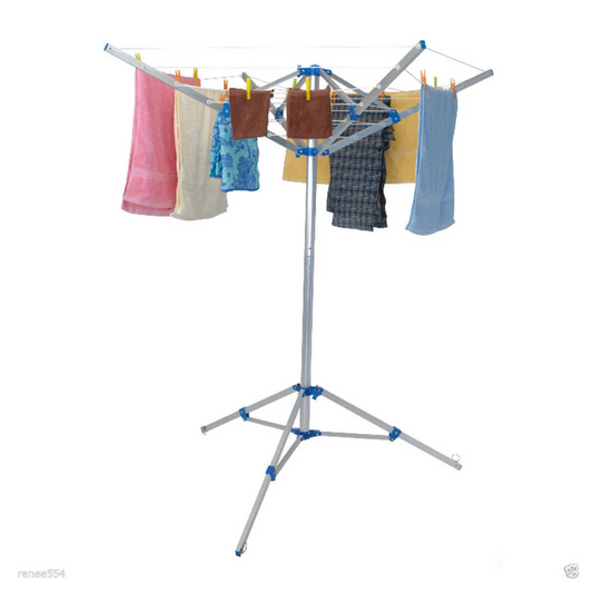 Australian RV 4 Arm Rotary Clothesline with tripod stand – portable caravan and camping clothes airer