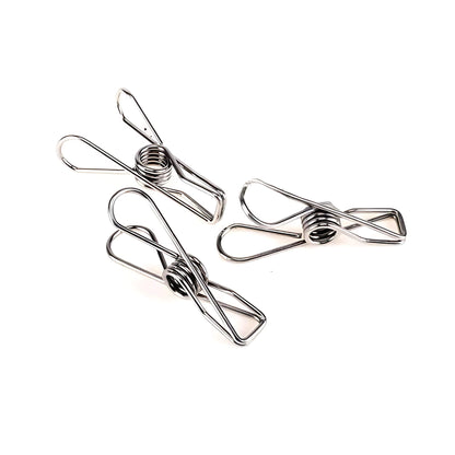 Stainless steel clothes pegs 5.8cm x 1.8cm in 20 pack with strong grip and rust-resistant design for caravan or home laundry use