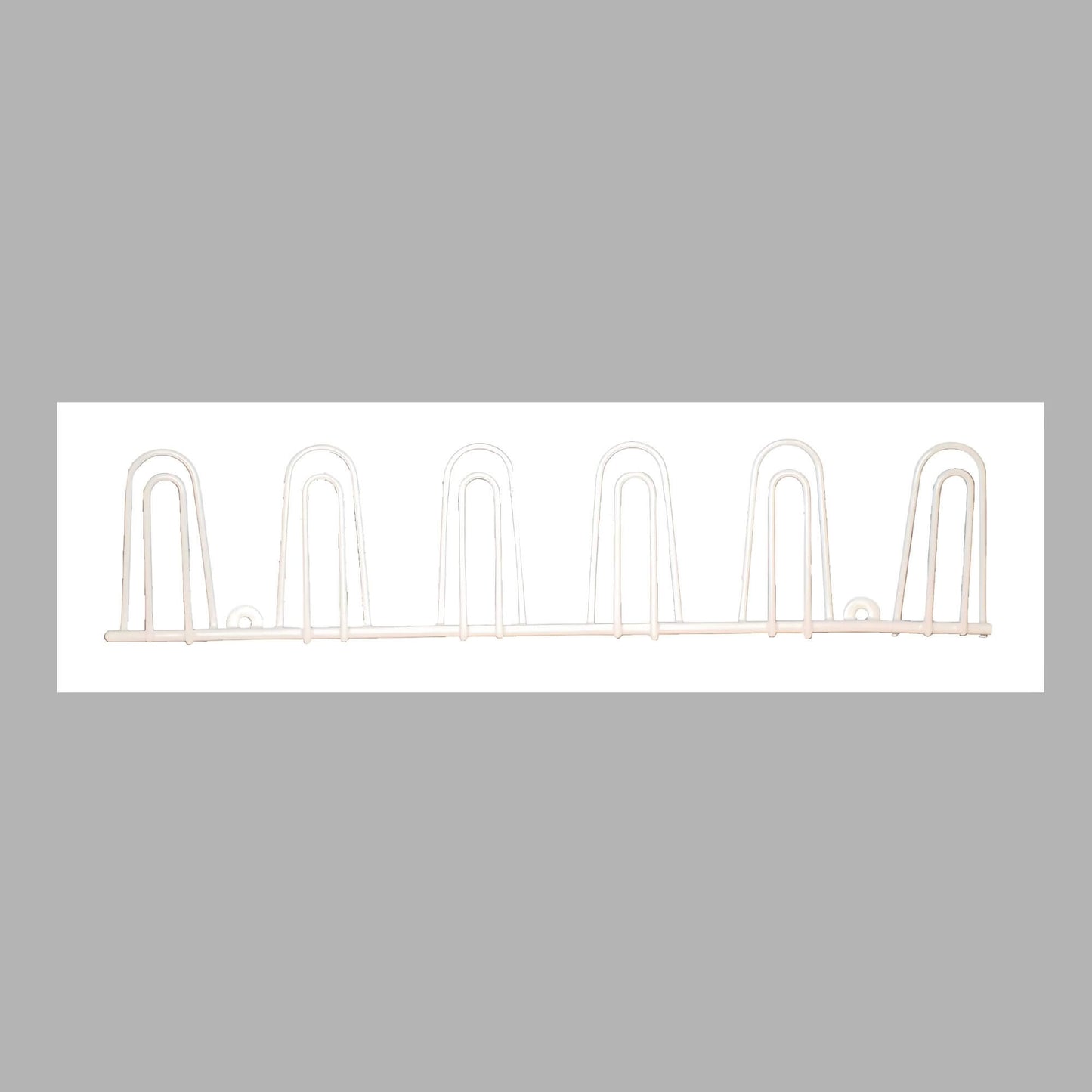 Metal wire rack on a white background