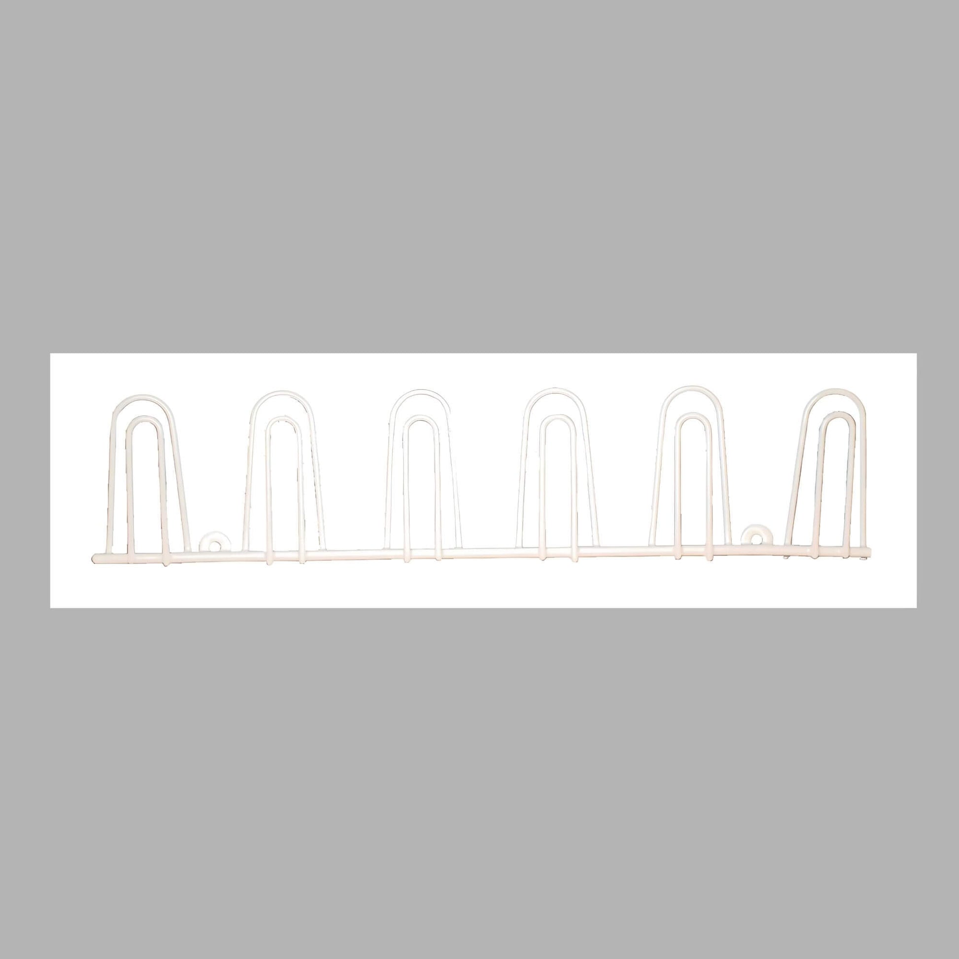 Metal wire rack on a white background