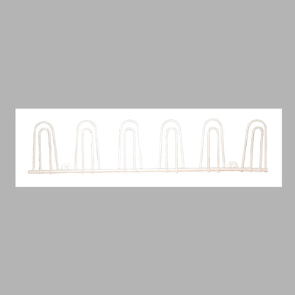 Metal wire rack on a white background