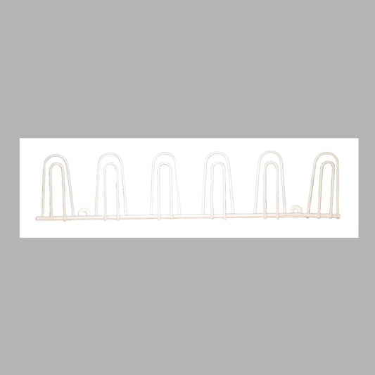 Metal wire rack on a white background