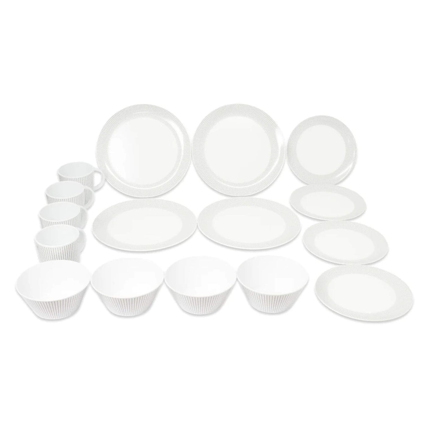 Lightweight RPET dinnerware set for caravans and camping