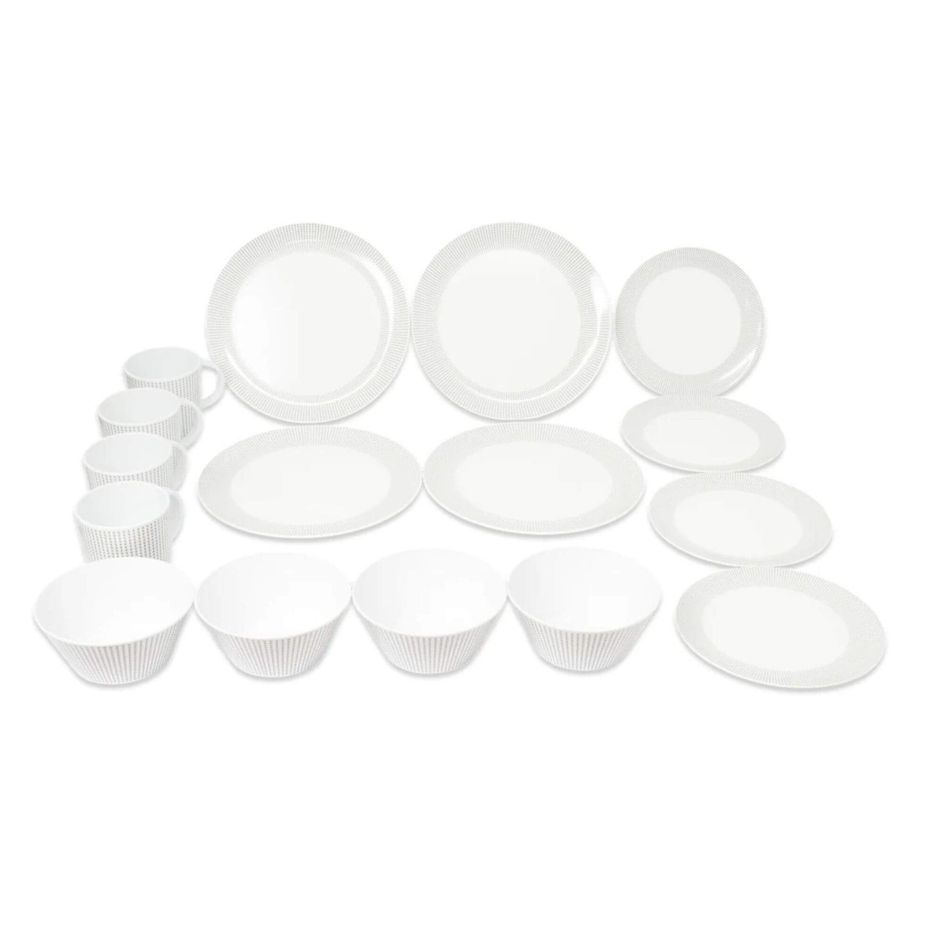 Lightweight RPET dinnerware set for caravans and camping