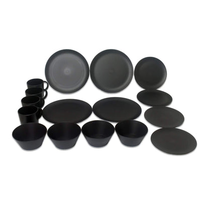 Lightweight RPET dinnerware set for caravans and camping