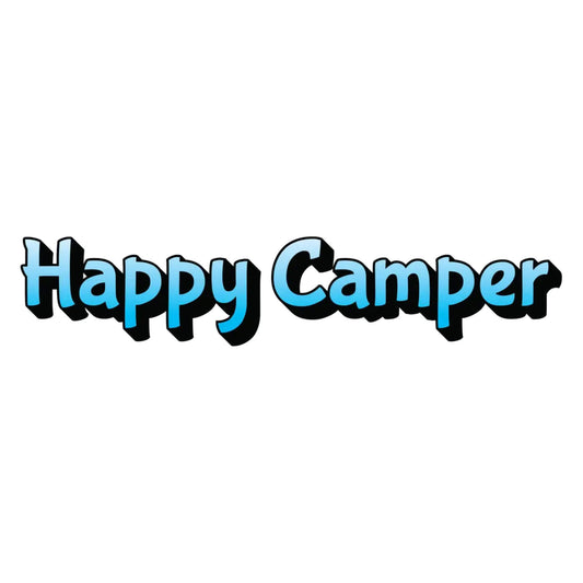 Happy Camper vinyl decal for caravans camper trailers and 4WDs