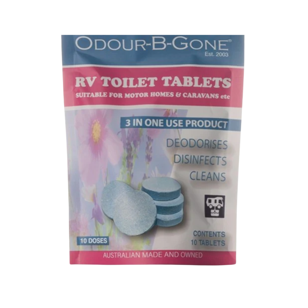 Odour B Gone 10 x 8g RV Toilet Tablets – Freshness and Waste Breakdown Solution
