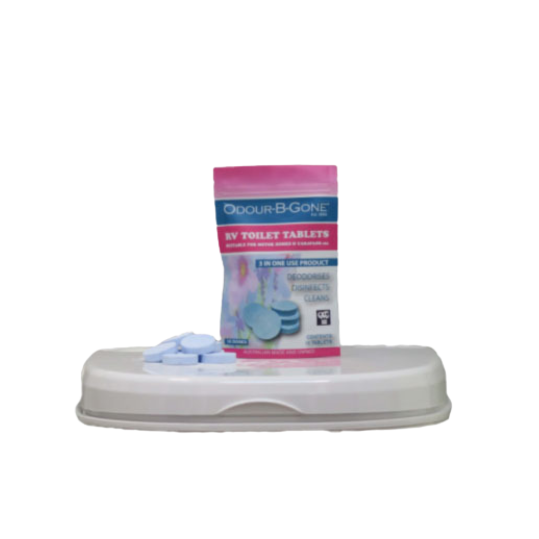 Odour B Gone 10 x 8g RV Toilet Tablets – Freshness and Waste Breakdown Solution