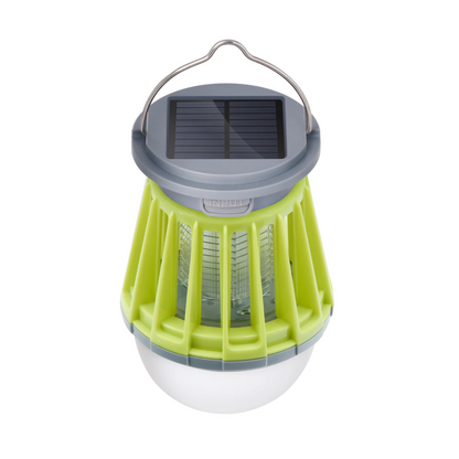 Solar Mosquito Killer Lantern – camping and caravan light with insect zapper, USB-C charging and solar power