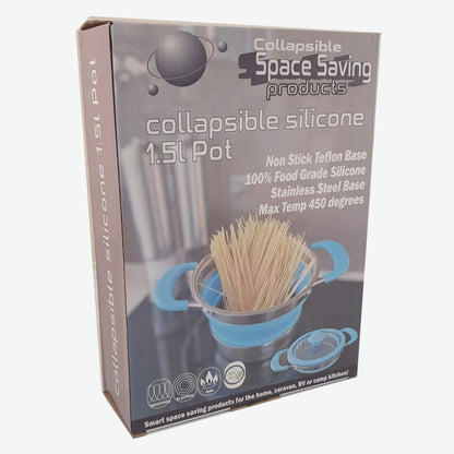 Collapsible 1.5ltr Silicone Pot Non Stick Small