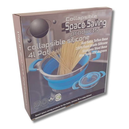 Collapsible 4ltr Silicone Pot Non Stick Large