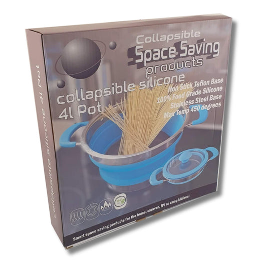 Collapsible 4ltr Silicone Pot Non Stick Large