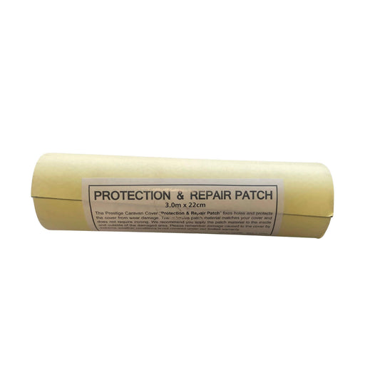 Caravan Cover Repair Kit Roll 305cm x 23cm with peel and stick adhesive for repairing tears and reinforcing caravan covers