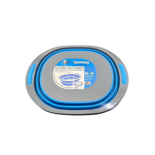 Foldable chopping board and wash basin combo with carry handles