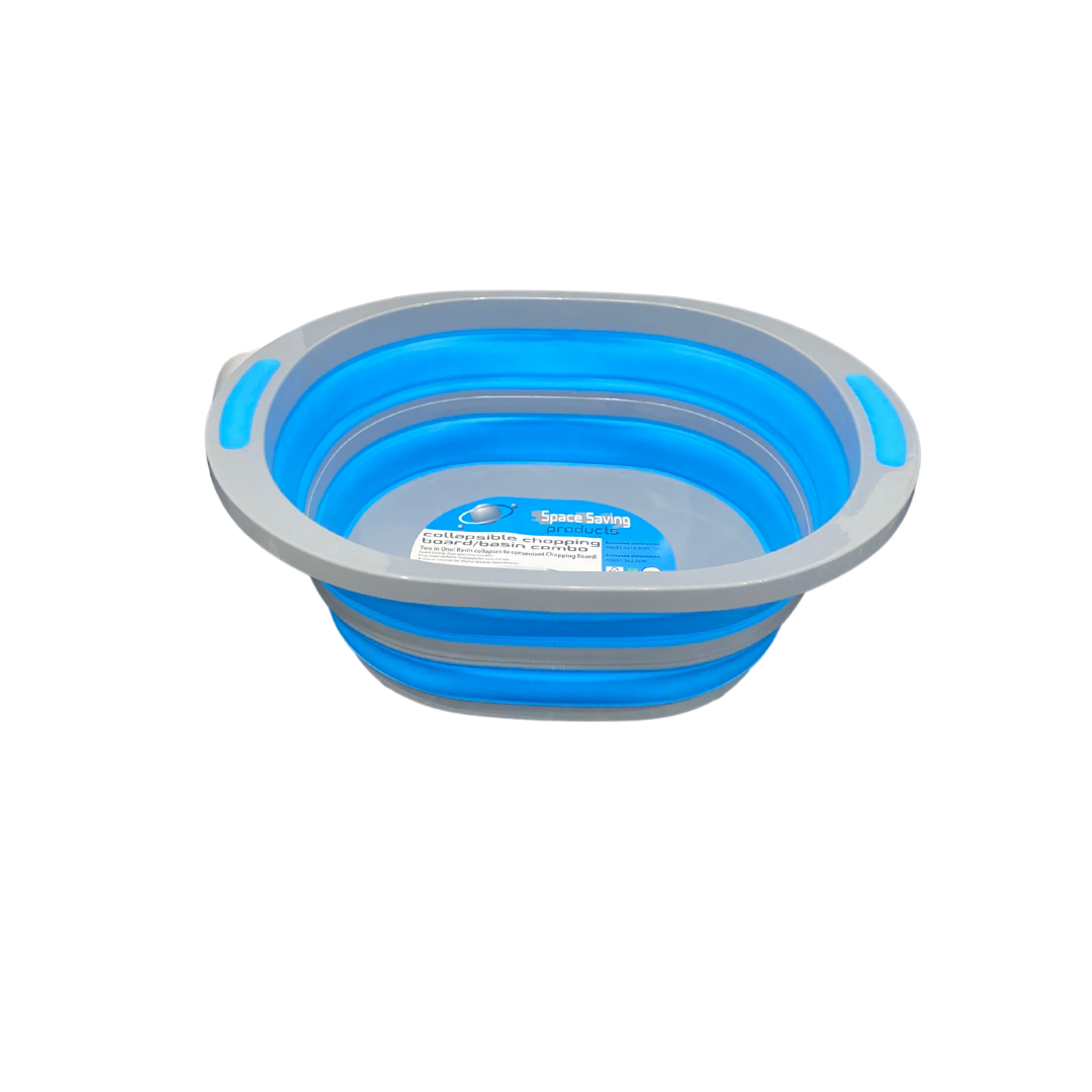 Foldable chopping board and wash basin combo with carry handles