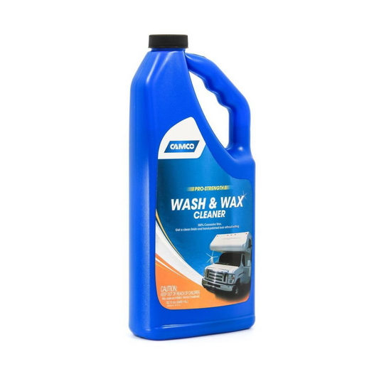 Camco RV Wash and Wax 946ml bottle for cleaning and shining motorhomes, caravans, and camper trailers