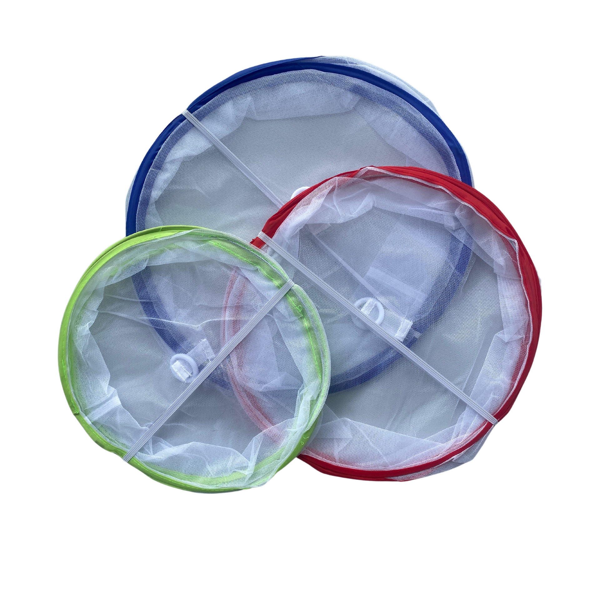 Collapsible food cover set of 3, lightweight and foldable for outdoor meals and picnics

